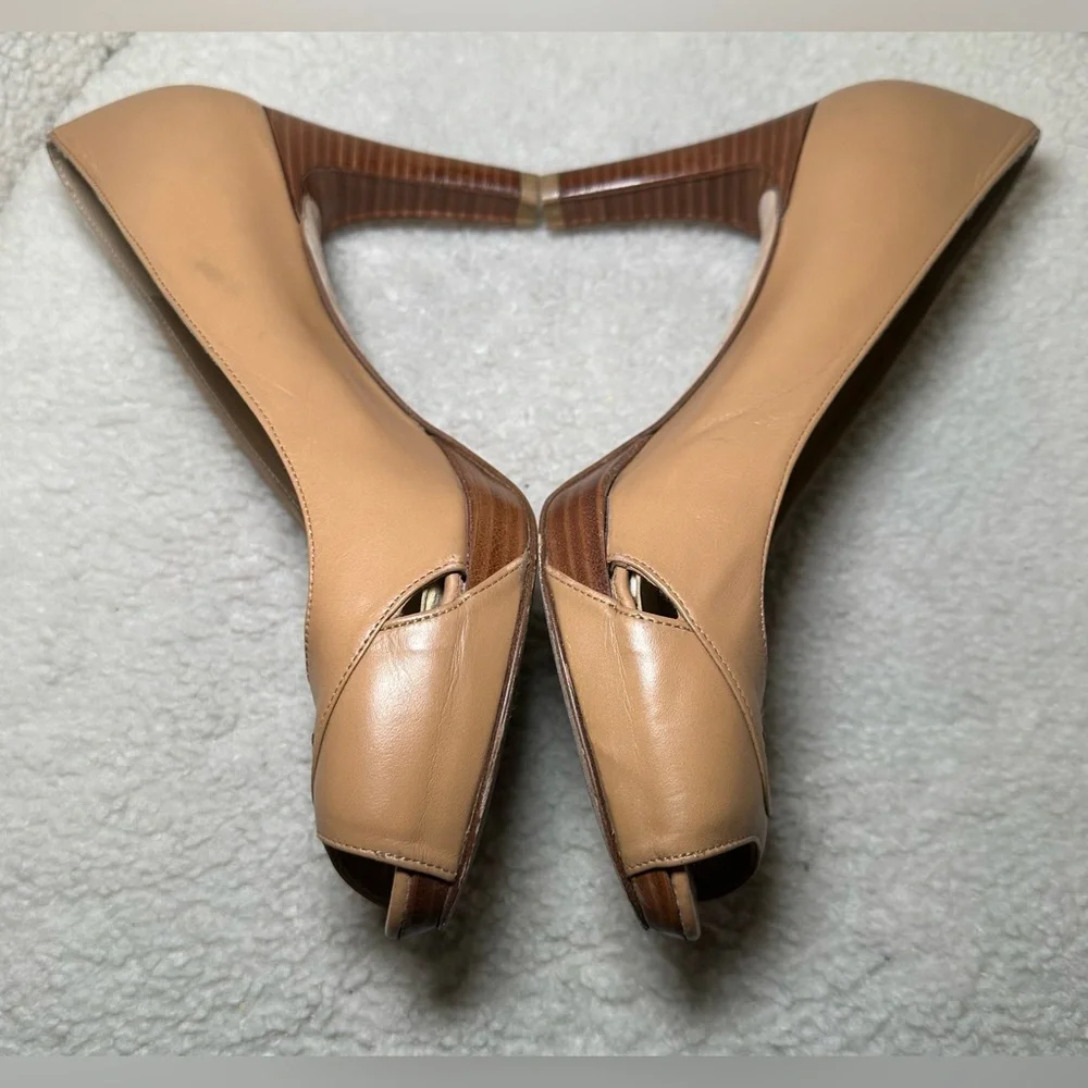 Stuart Weitzman Overit women’s high heels pumps tan brown nude neutral classic 8